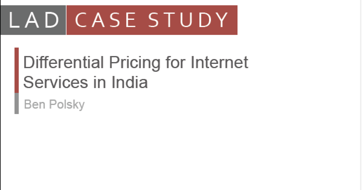 Differential Pricing for Services in India FSI