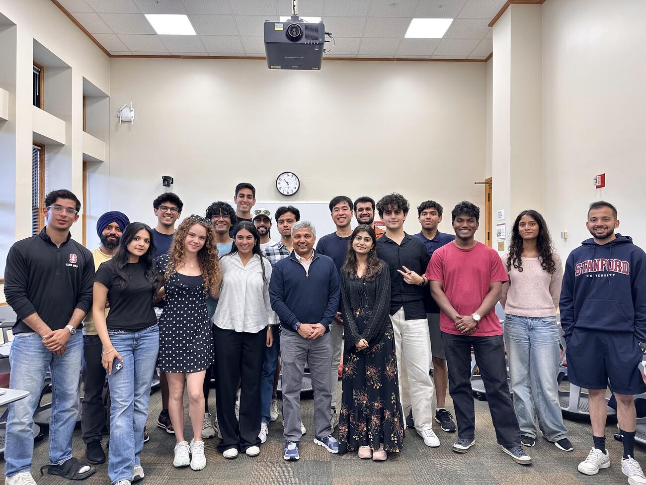 A group photo of students from the Stanford Indo-Pak Dosti Forum.