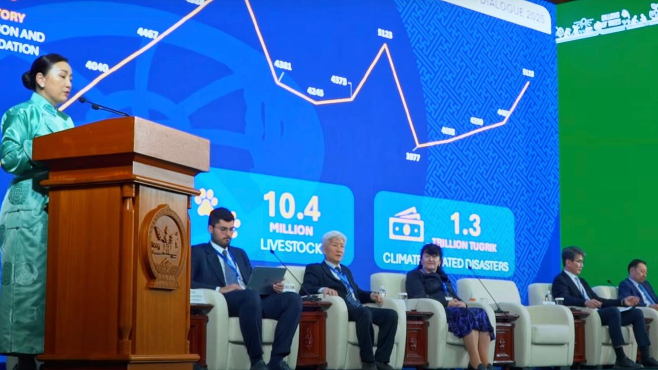 Panelists at the Trans-Altai Susainability Dialogue 2025 in Mongolia.