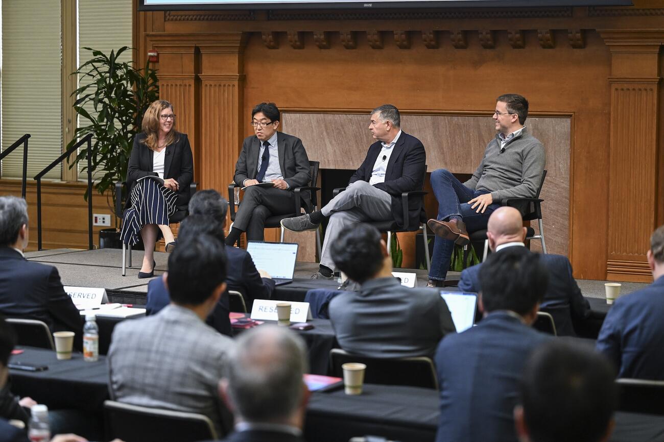 Suzanne Basalla, Jingo Kikukawa, Michael Brown, and Arthur Dubois during a panel discussion.