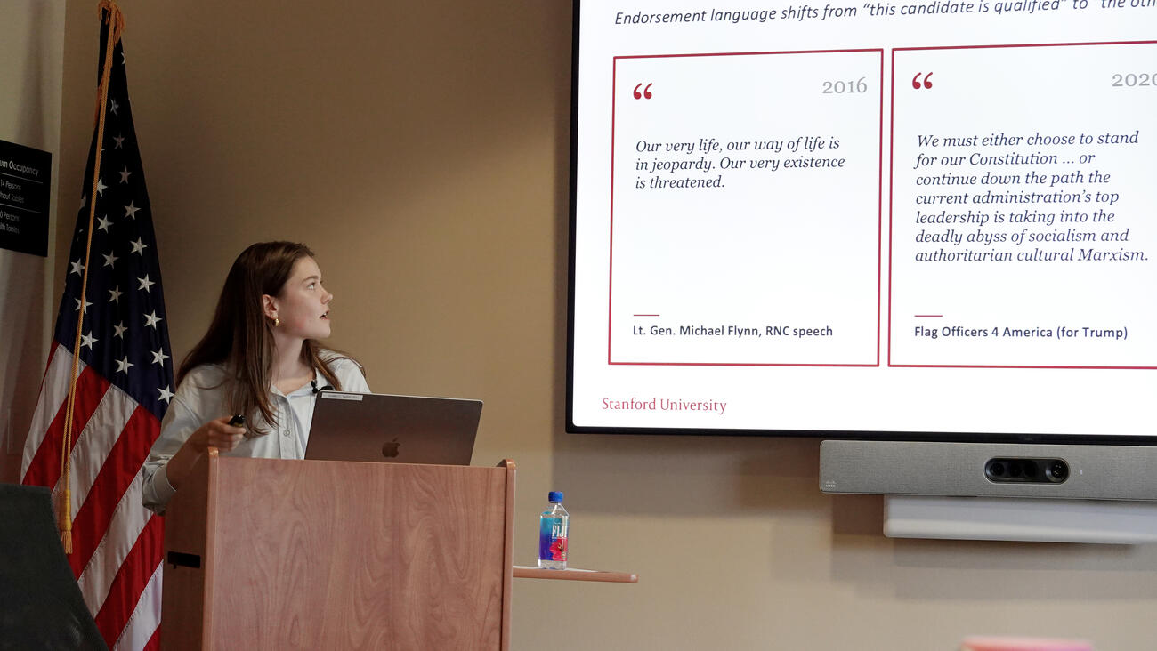 Lila Batcheller presents her honors thesis