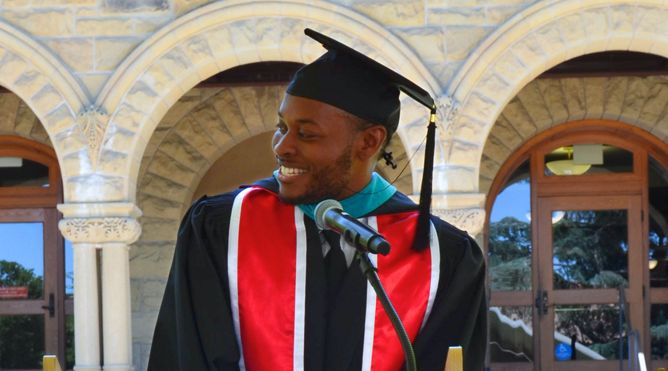 Tyler Perry, the student speaker for the 2026 graduation ceremony for the Ford Dorsey Master's in International Policy.