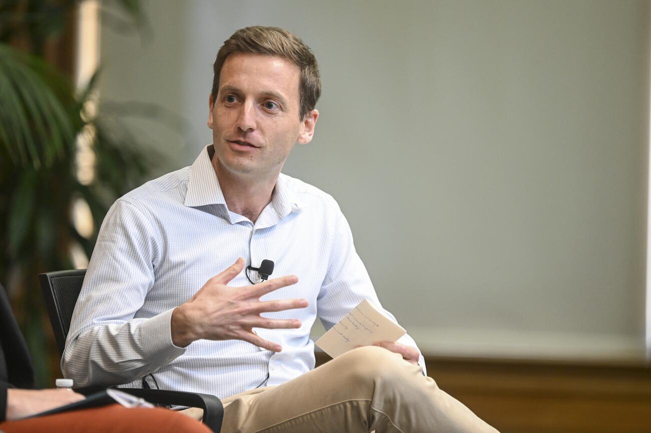 Oren Samet at the 2026 Shorenstein Journalism Award panel discussion.