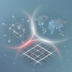 confluence of technology and governance abstract representation