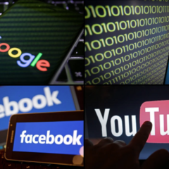 collage of social media company icons