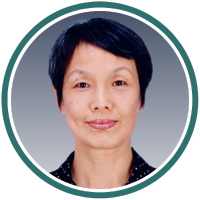 Jing Zhang headshot in a circle.