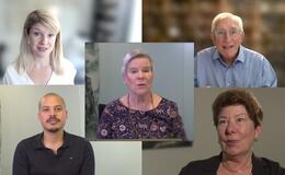 collage of 5 screenshots from video lectures