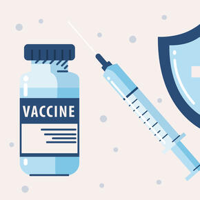 Illustration of Vaccine and Health Seal
