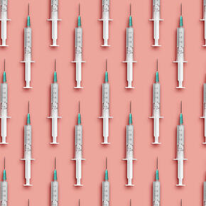 An illustration of vaccine injections 