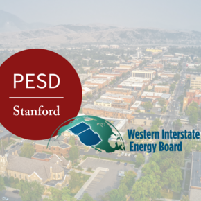 PESD and WIEB logos in front of Bozeman, MT skyline