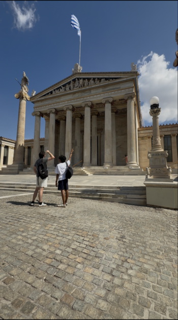 Ceva and a friend at the Parthanon