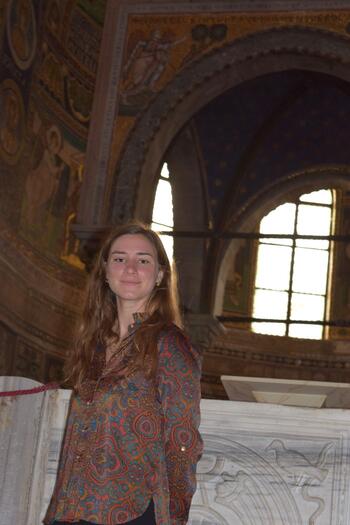 Emilia Cottignoli in a cathedral