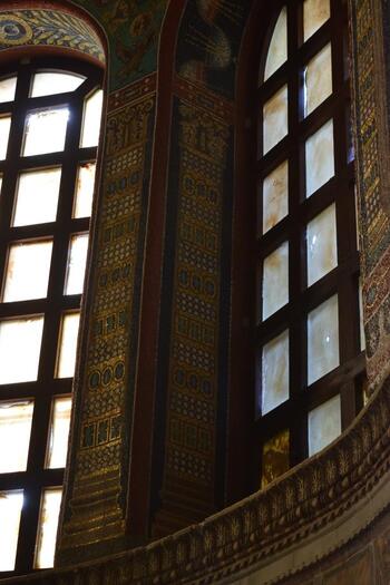 bejeweled walls of a cathedral