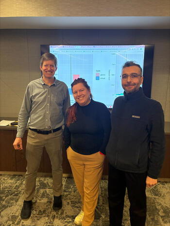 Photo of Mark Thurber, Heather Moline, and Nezih Evren