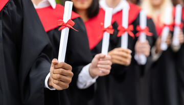 Feature image showing college grads