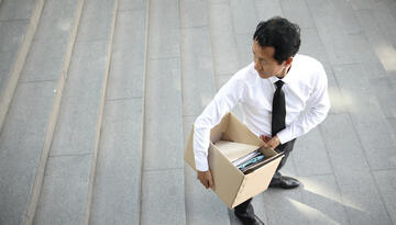 Feature image showing man leaving his job
