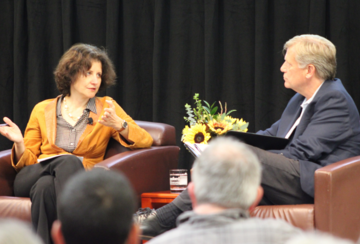 Ambassador Audra Plepytė of Lithuania in conversation with Michael McFaul, director of the Freeman Spogli Institute for International Studies at Stanford University.