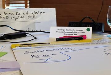 Image of papers on table from workshop