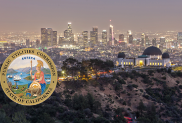 LA skyline with CPUC logo