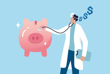 Illustration of medical investments