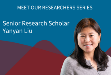 Meet our researchers series banner photo with Research Scholar Yanyan Liu.