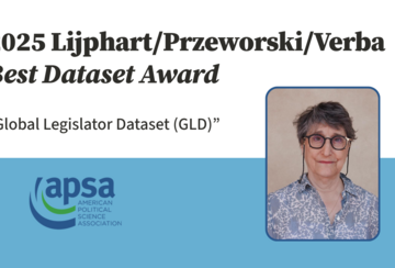 Miriam Golden receives 2025 Lijphart/Przeworski/Verba Best Dataset Award