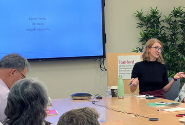 Lauren Young presented her research at a CDDRL seminar on October 16, 2025.