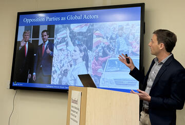 Oren Samet presented his research in a CDDRL seminar on October 30, 2025.