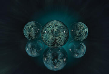 Globe Mirror Balls illustration