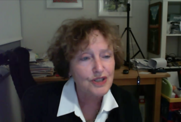 Photo of Karnit Flug in webinar