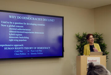 Zehra F. Kabasakal Arat presented her research in a CDDRL seminar on January 29, 2026.