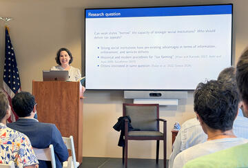 Adrienne LeBas presented her research in a CDDRL seminar on February 27, 2026.