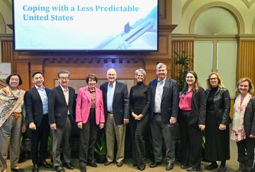 Panelists gather for a group photo at the 2026 Oksenberg Conference.