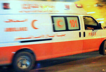 An ambulance in the Gaza 
