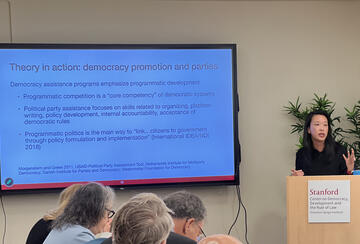 Didi Kuo presented her research in a CDDRL seminar on April 2, 2026.