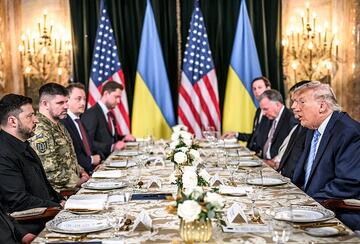 Trump and Zelensky at Mar-a-lago