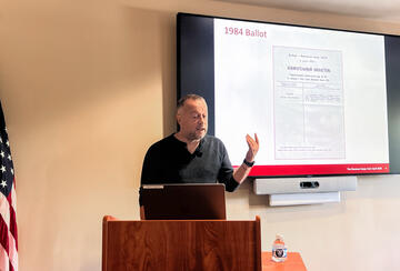 Konstantin Sonin presented his research in a CDDRL seminar on April 9, 2026.