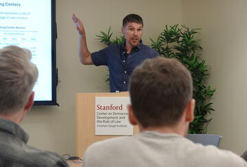 Michael Albertus presented his research in a CDDRL seminar on May 14, 2026.