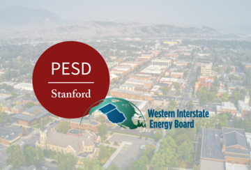 PESD and WIEB logos in front of Bozeman, MT skyline