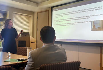 Katherine Case presented her research in a CDDRL seminar on May 7, 2026.