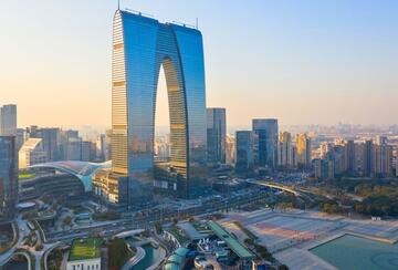 Urban architecture of Suzhou Industrial Park. China.