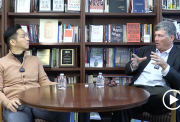 Mark Lambert and Kiyoteru Tsutsui in conversation.