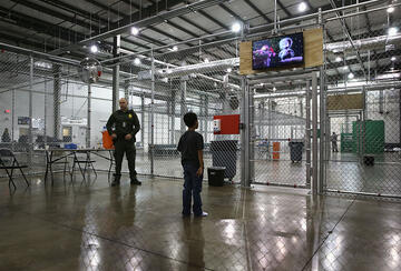 A child being held at a CBP facility
