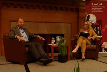 The Center on Democracy, Development and the Rule of Law (CDDRL) hosted the event, moderated by Kathryn Stoner, Mosbacher Director of CDDRL.