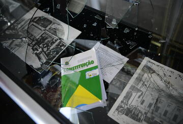Property damage to the National Congress building, invaded January 8, 2023, by Bolsonaro supporters.