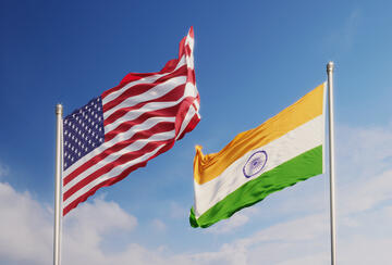 India and U.S. flags