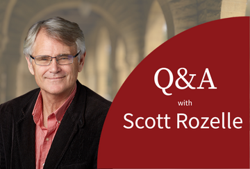 Q&A with Scott Rozelle banner image with a headshot of Scott. 