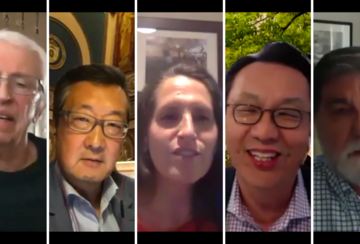 (From left to right) Siegfried Hecker, Victor Cha, Oriana Mastro, Gi-Wook Shin, Robert Carlin