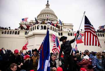 Trump supporters at the Capitol Building 