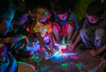 Two-year-old Honduran asylum seeker at an immigration camp.